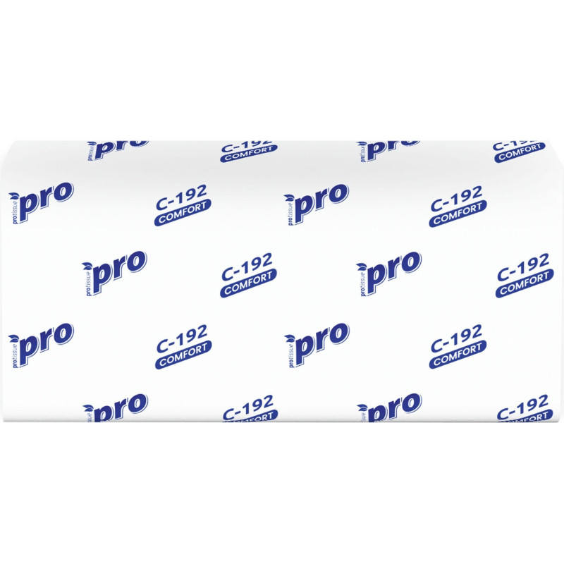 Полотенца бумажные д/дисп.Protissue 1сл бел 250л/пач 20пач/кор V-слож.C192