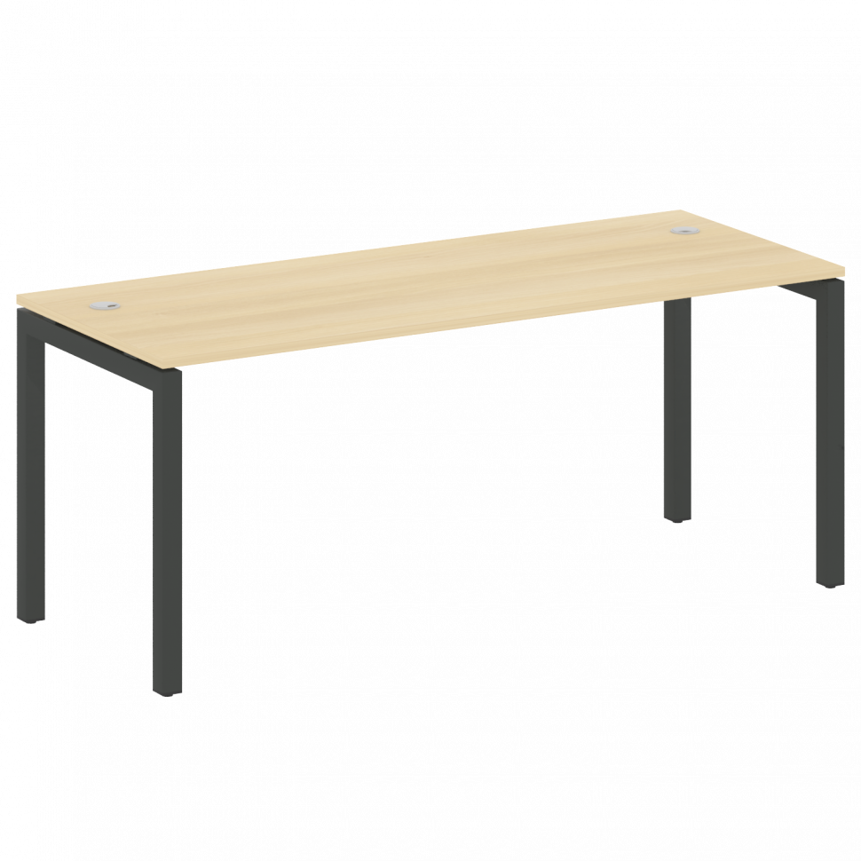 Metal System Quattro Стол письменный на П-образном м/к 50БП.СП-5 Акация Лорка/Металл Антрацит 1800*7