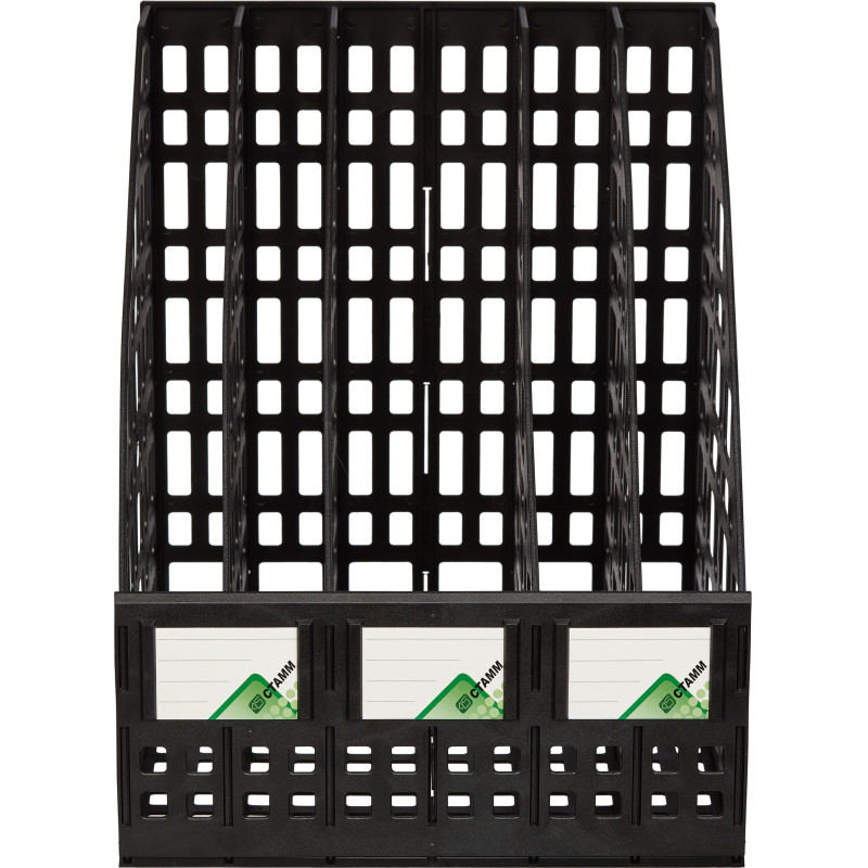 Лоток вертикальный сборный вертикальный 5 отделений черный ЛТ85