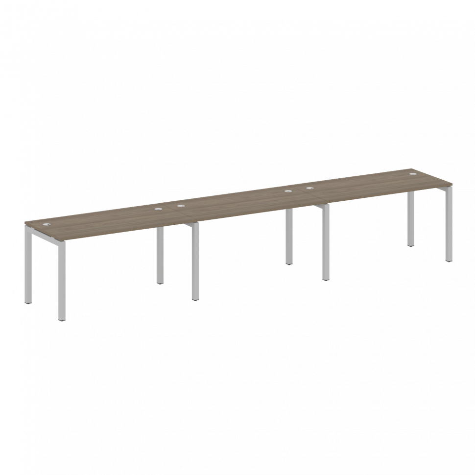 Metal System Quattro Рабочая станция на 3 места на П-образном м/к 50БП.СМ-3.3 Вяз Благородный/Металл