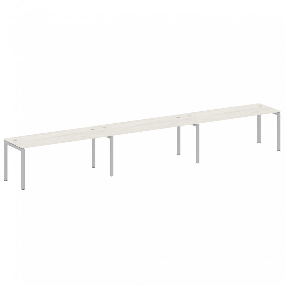 Metal System Quattro Рабочая станция на 3 места на П-образном м/к 50БП.СМ-3.5 Дуб Наварра/Металл Сер Metal System Quattro Рабочая станция на 3 места на П-образном м/к 50БП.СМ-3.5 Дуб Наварра/Металл Сер