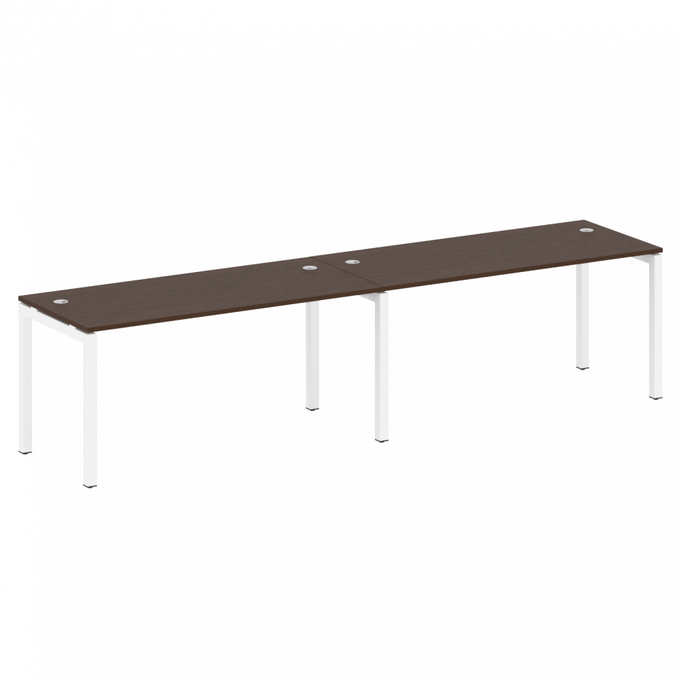 Metal System Quattro Рабочая станция на 2 места на П-образном м/к 50БП.СМ-2.4 Венге Цаво/Металл Белы