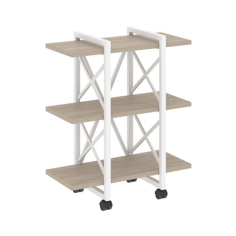Loft Стеллаж на колесных опорах-3 полки VR.L-MST.K-3.4V Дуб Аттик/Металл Белый 800*400*968 Loft Стеллаж на колесных опорах-3 полки VR.L-MST.K-3.4V Дуб Аттик/Металл Белый 800*400*968
