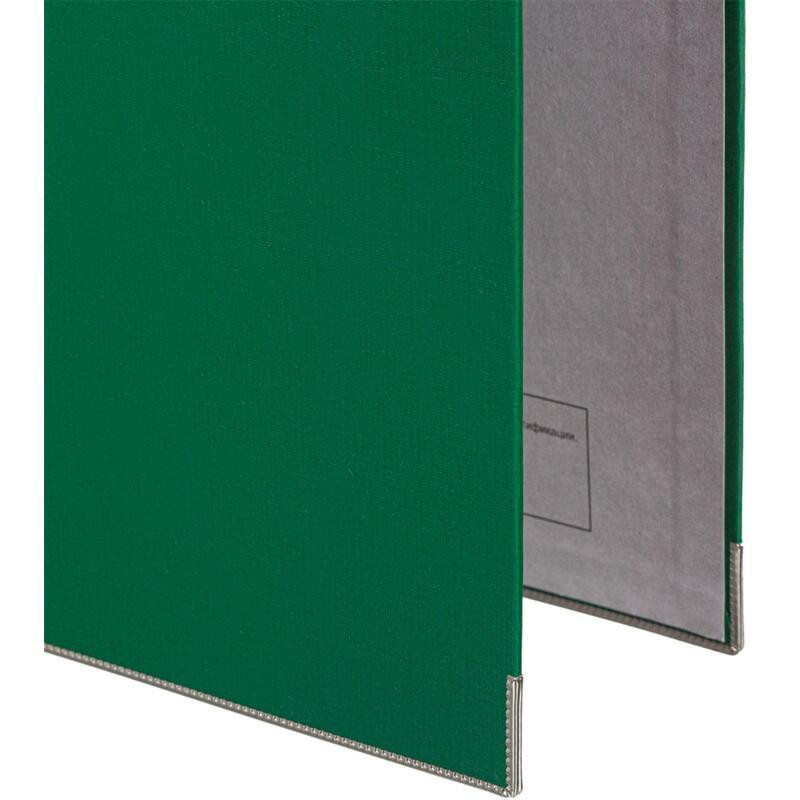 Папка-регистратор Комус Экономи 75мм зеленая, ПБП1, карм.кор., мет.уг