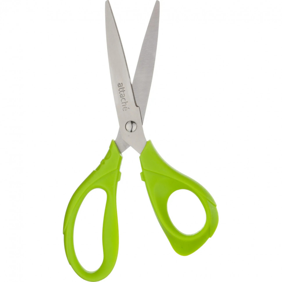 Ножницы Attache Spring 175 мм эргоном.руч.без покрытия,цвет салатовый