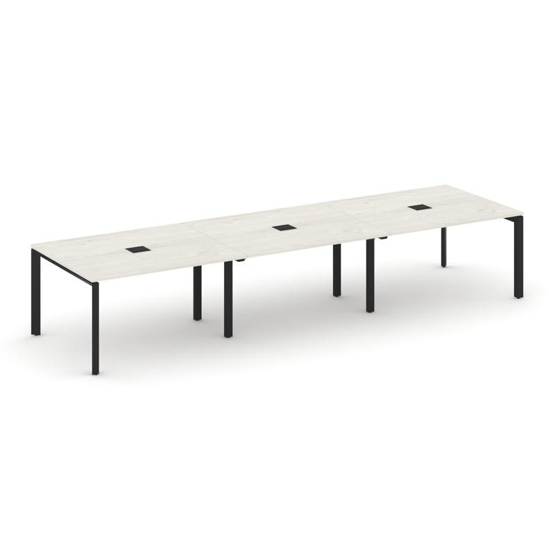 Style Project Стол переговорный SN-59P.SPRG-052 Дуб Наварра/Металл Черный 3540*1180*750