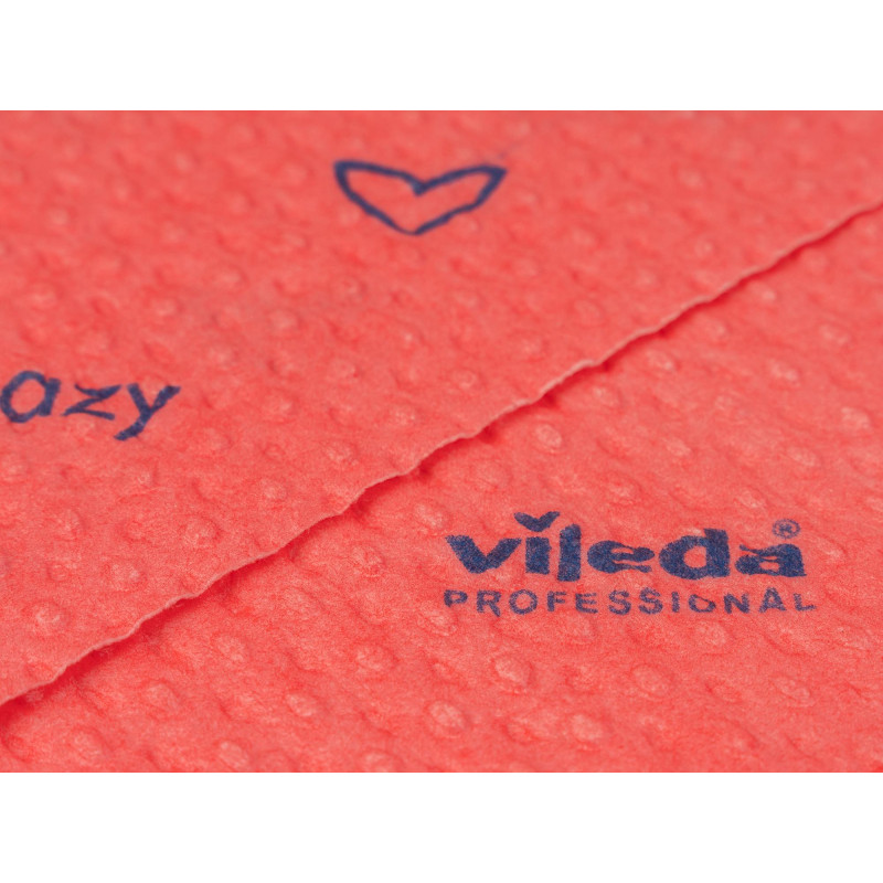 Салфетки хозяйственные Vileda Бризи 36х35см красные 25шт/уп 161617