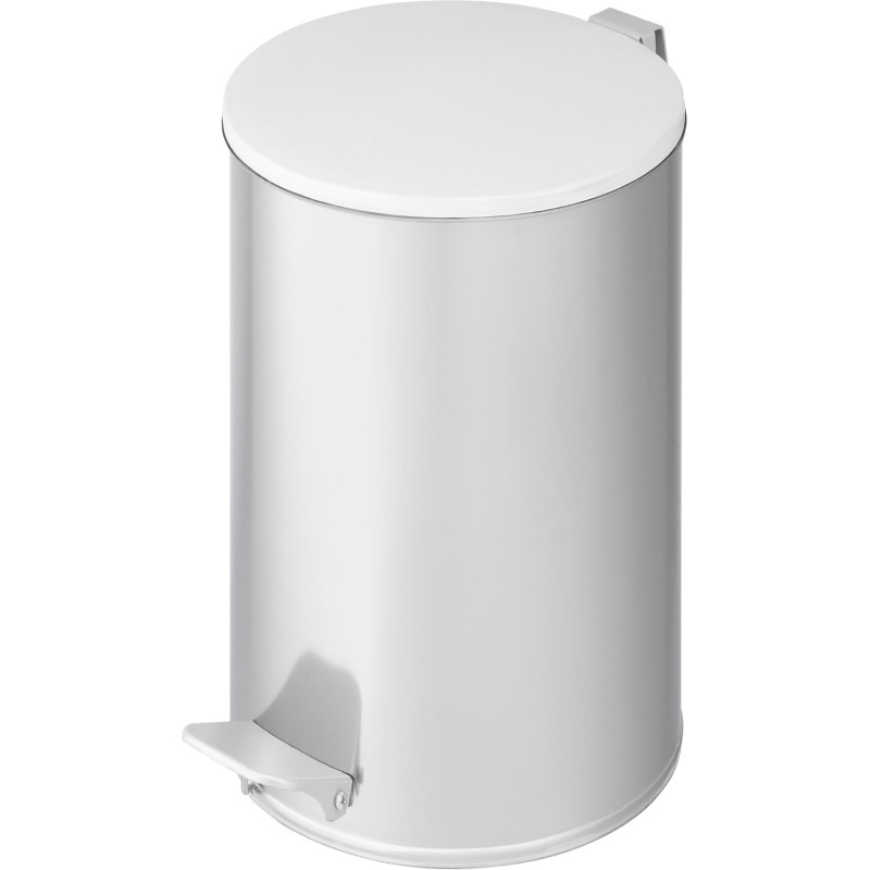 Ведро мусорное с педалью 20л стальное, хром, 250х400мм