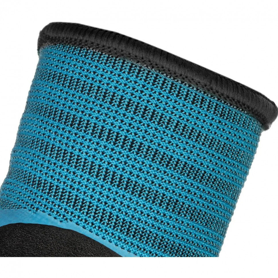 Перчатки трикотажные утепл.с дв.латекс.JetaSafety JLW-601-XXL голубые р.XXL