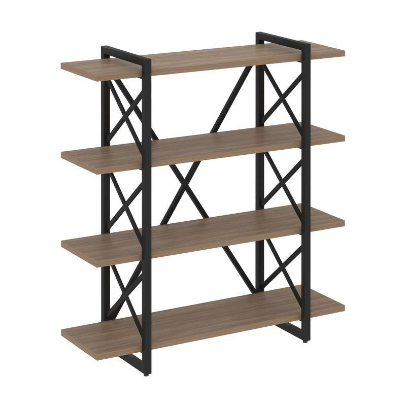 Loft Стеллаж на рег. опорах-4 полки VR.L-MST.O-4.8V Дуб Аризона/Металл Черный 1200*400*1280 Loft Стеллаж на рег. опорах-4 полки VR.L-MST.O-4.8V Дуб Аризона/Металл Черный 1200*400*1280