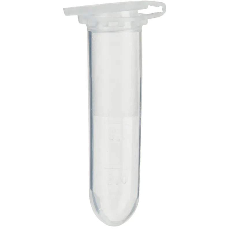 Пробирка цилиндрическая 2мл, ПП, градуированная, крышка, 500 шт/уп