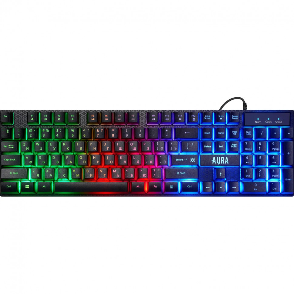 Набор клавиатура+мышь Defender +коврик Aura MKP-117 RU,Light игров. (52117)