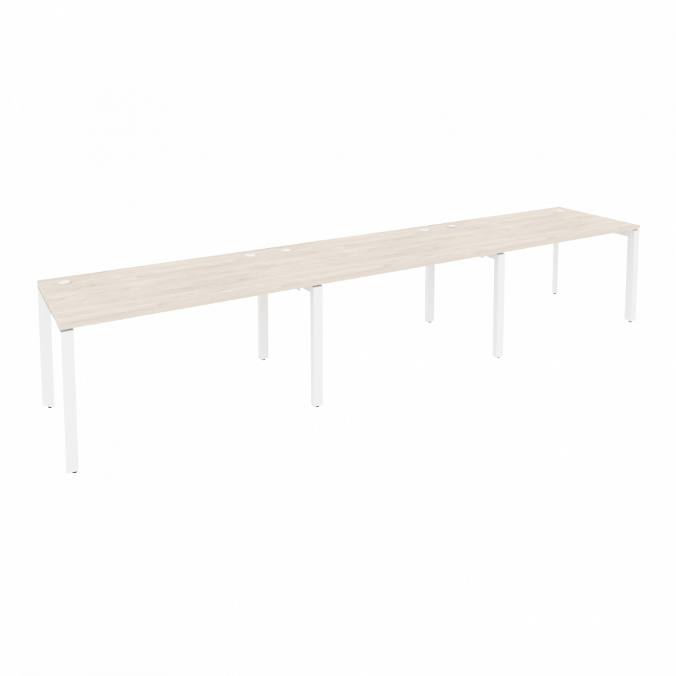 Onix Рабочая станция на П-образном м/к O.MP-RS-3.3.8 Денвер Светлый/Металл Белый 4140*800*750