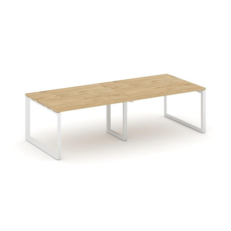 Style Project Стол переговорный SN-59O.SPRG-044.3 Тиквуд Светлый/Металл Белый 3160*1180*750