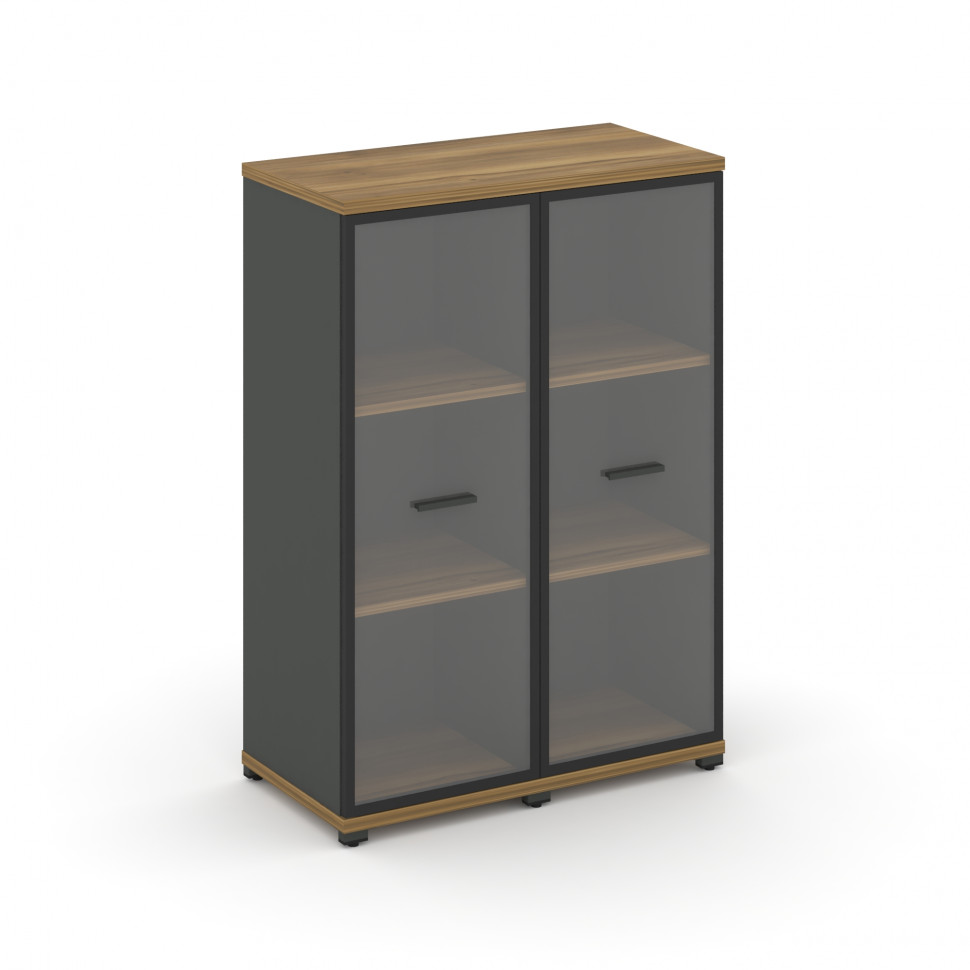 Concept Шкаф 2 узкие секции, 3 ниши CN.STU-326 RPB A Сандал Янтарный/Антрацит/Металл Антрацит/Прозра