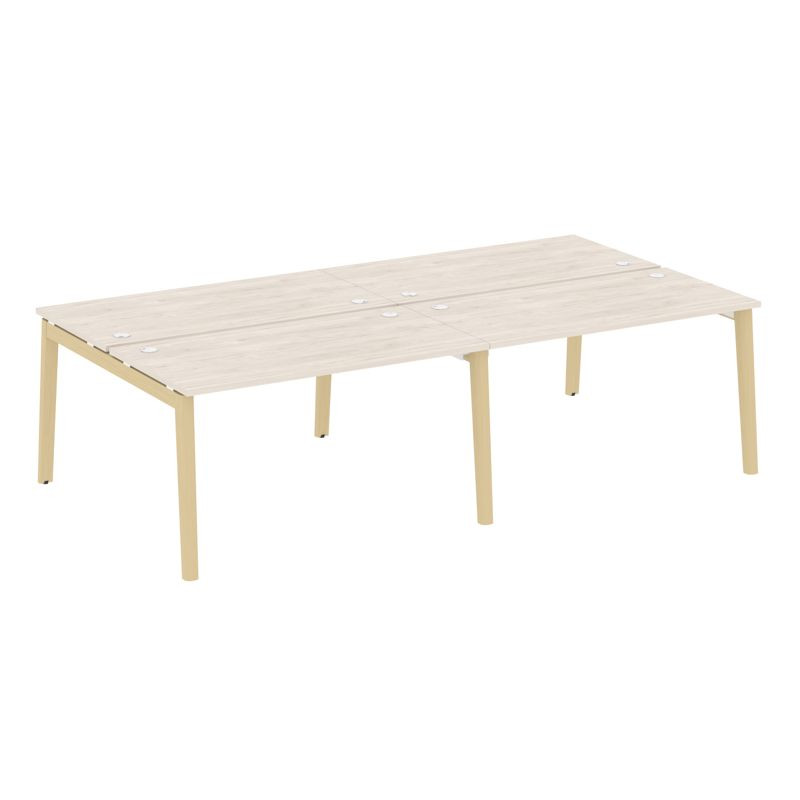 Onix Wood Рабочая станция OW.D.RS-4.3.7 Денвер Светлый/Дуб Светлый/Металл Белый 2760*1475*750