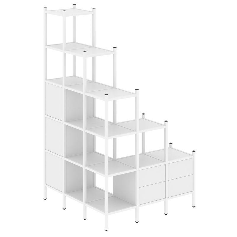 Loft Угловой внешний стеллаж наборный VR.L-59 Белый Бриллиант/Металл Белый 1278*1278*2280 Loft Угловой внешний стеллаж наборный VR.L-59 Белый Бриллиант/Металл Белый 1278*1278*2280