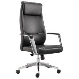 Кресло офисное BRABIX PREMIUM "Jazz EX-757", синхромеханизм, алюминий, экокожа, черное, 532489