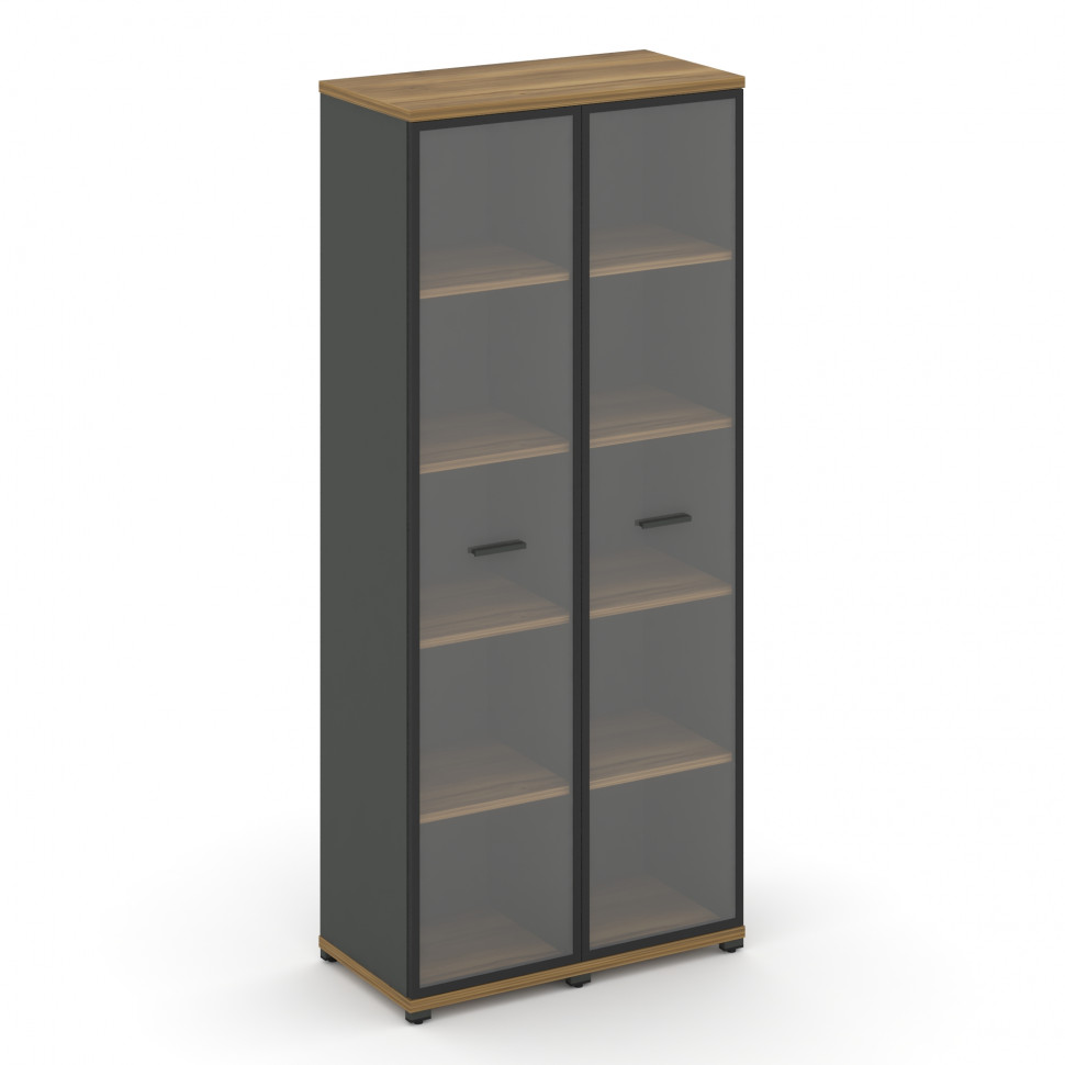 Concept Шкаф 2 узкие секции, 5 ниш CN.STU-528 RPB A Сандал Янтарный/Антрацит/Металл Антрацит/Прозрач