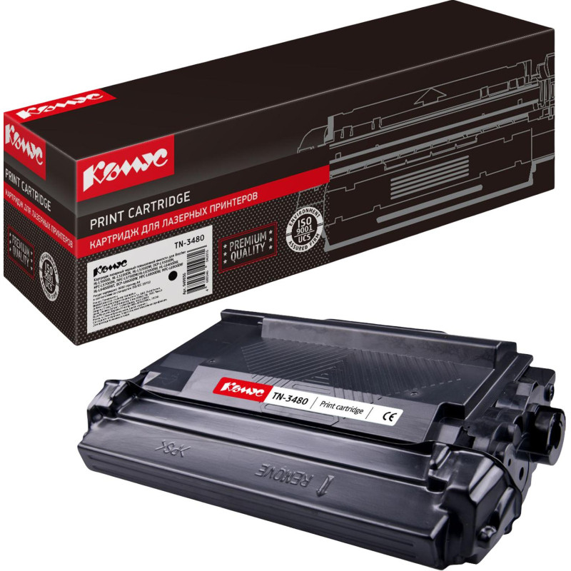 Тонер-картридж Комус TN-3480 чер.пов.емк. для Brother HL-L6300/DCP-L5500