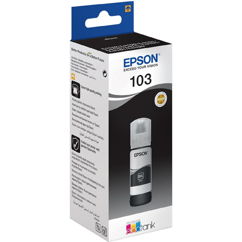 Чернила Epson 103 C13T00S14A чер. для L3110/L3150 Чернила Epson 103 C13T00S14A чер. для L3110/L3150