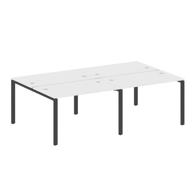 Metal System Рабочая станция на 4 места на П-образном м/к БП.СМ-4.2 Белый/Металл Антрацит 2400*1475* Metal System Рабочая станция на 4 места на П-образном м/к БП.СМ-4.2 Белый/Металл Антрацит 2400*1475*