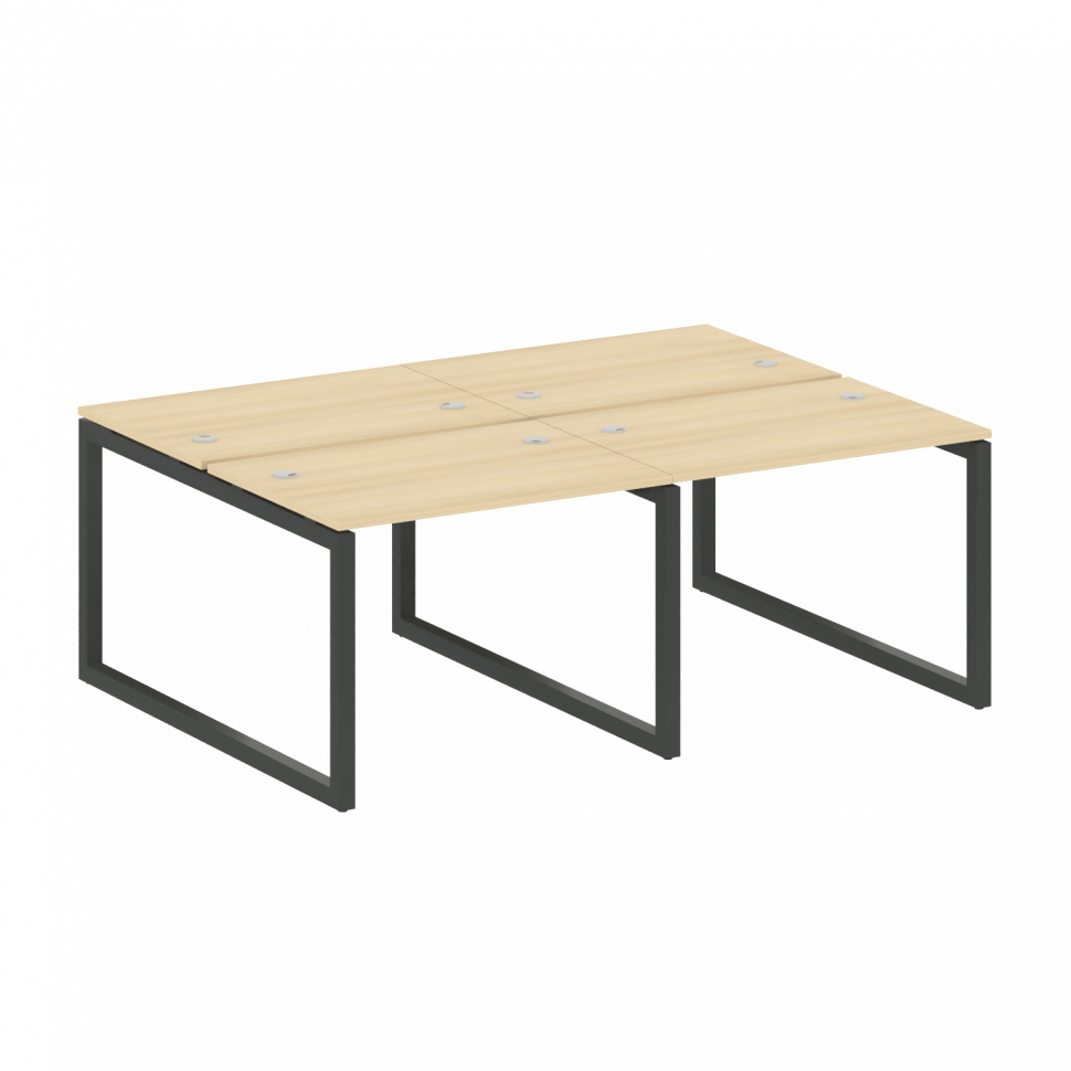 Metal System Quattro Рабочая станция на 4 места на О-образном м/к 50БО.СМ-4.1 Акация Лорка/Металл Ан