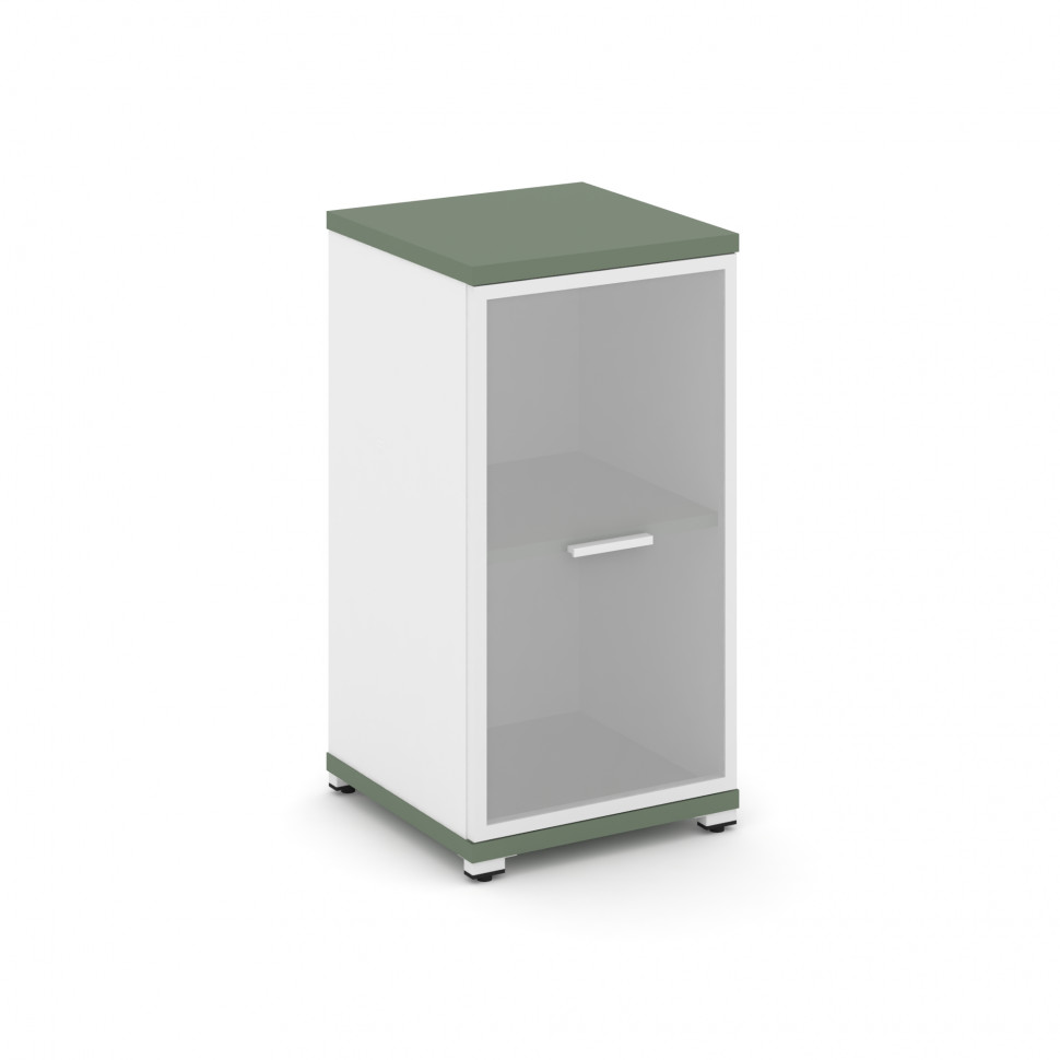 Concept Шкаф 1 узкая секция, 2 ниши CN.STU-213 RMW W Кобо/Белый Бриллиант/Металл Белый/Сатин 420*420