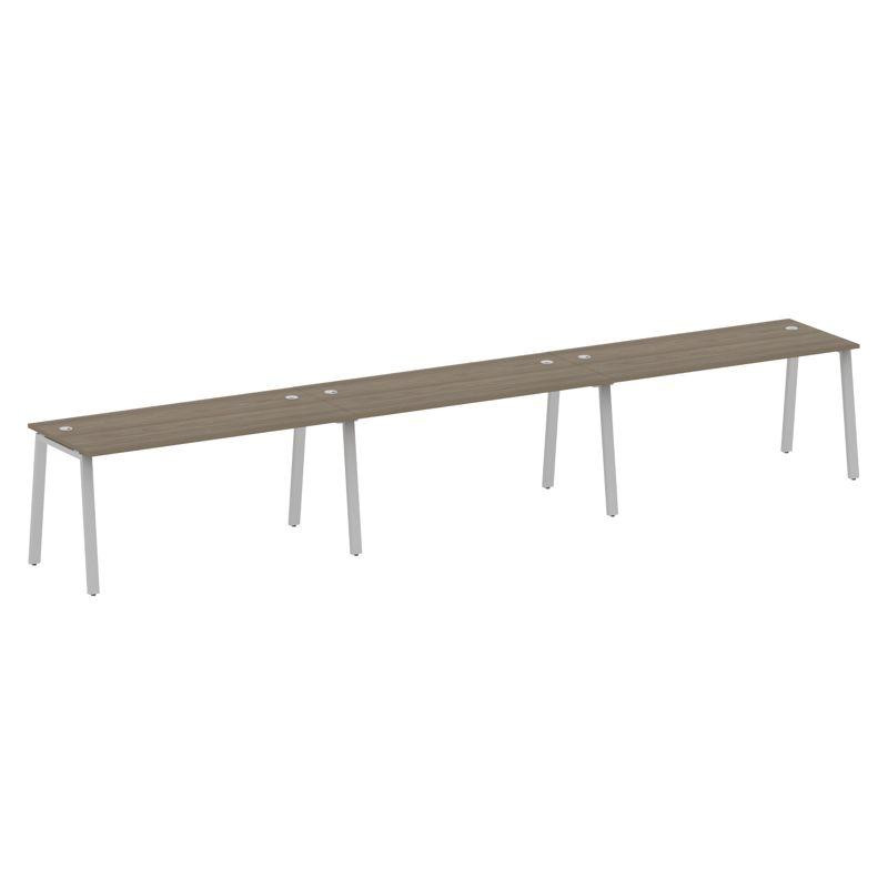 Metal System Рабочая станция на 3 места на А-образном м/к БА.СМ-3.4 Вяз Благородный/Металл Серый 480