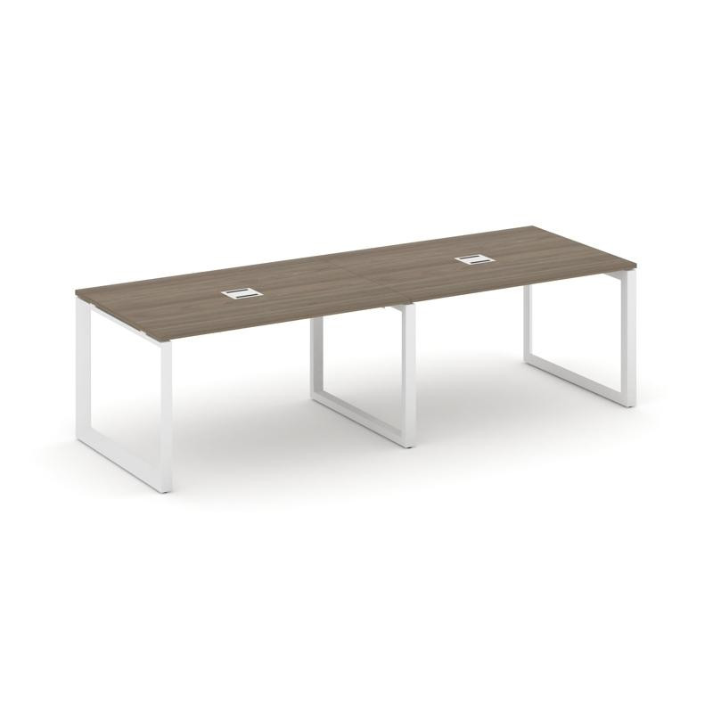 Style Project Стол переговорный SN-59O.SPRG-011 Вяз Благородный/Металл Белый 1960*980*750