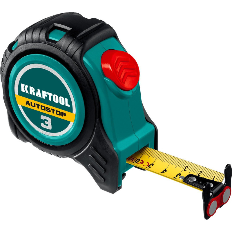 Рулетка с автостопом KRAFTOOL  AutoStop 3м х 16мм,  (3412-3-16)