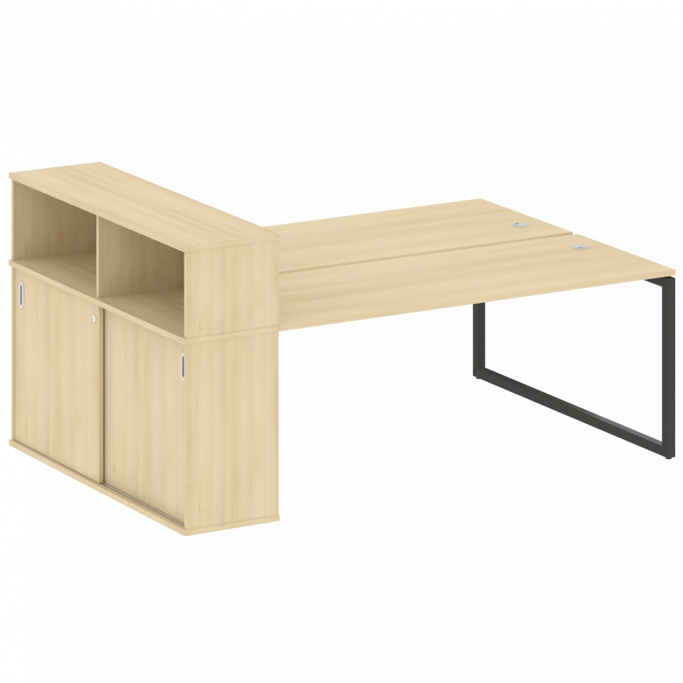 Metal System Quattro Рабочая станция с шкафом-купе на О-образном м/к 40БО.РС-СШК-2.5 Т Акация Лорка/ Metal System Quattro Рабочая станция с шкафом-купе на О-образном м/к 40БО.РС-СШК-2.5 Т Акация Лорка/