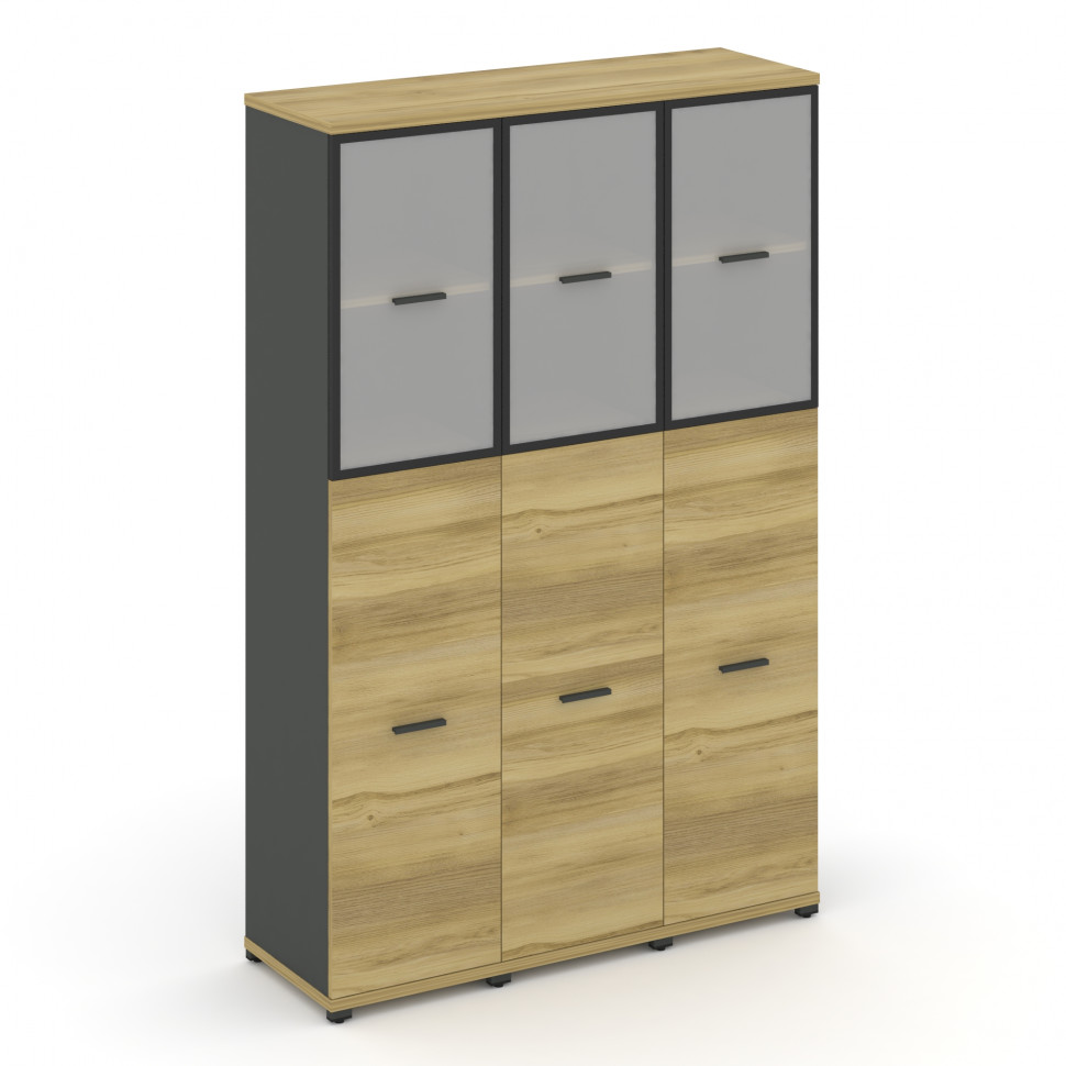 Concept Шкаф 3 узкие секции, 5 ниш CN.STU-535 RMB A Дуб Винченцо/Антрацит/Металл Антрацит/Сатин 1252 Concept Шкаф 3 узкие секции, 5 ниш CN.STU-535 RMB A Дуб Винченцо/Антрацит/Металл Антрацит/Сатин 1252