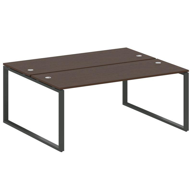 Metal System Рабочая станция на О-образном м/к БО.РАС-СП-2.5 Венге Цаво/Металл Антрацит 1800*1475*75