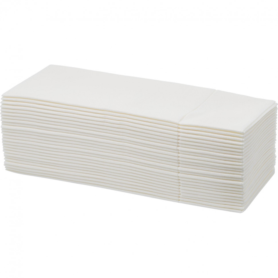 Салфетки бумажные д/столовых прибор.конвертAIRLAID 32x40см бел50шт/уп 58201