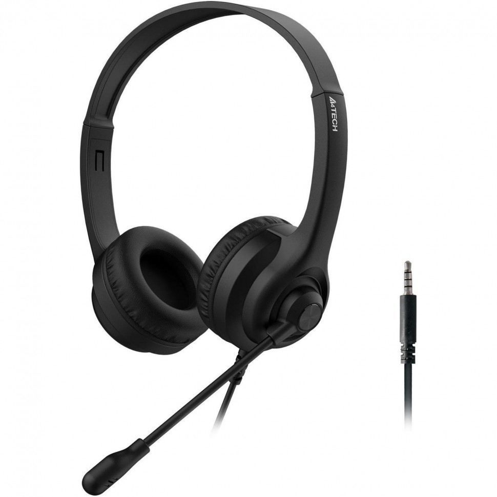 Гарнитура A4Tech HS-8i черный 1.8м накладные оголовье