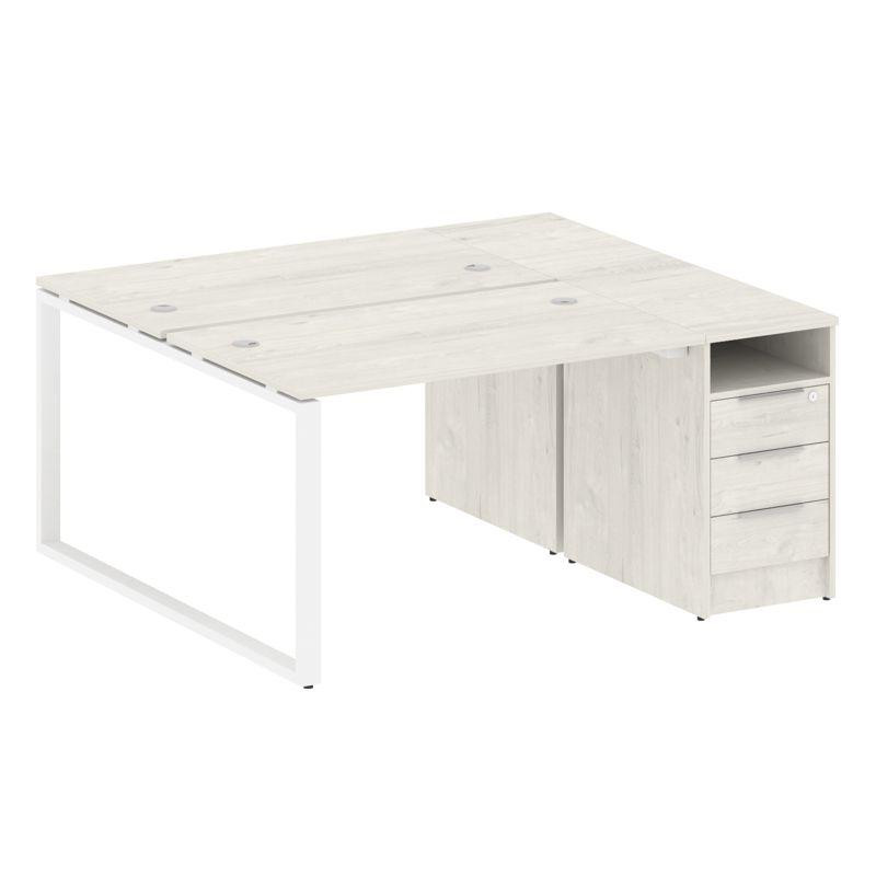 Metal System Рабочая станция с тумбой на О-образном м/к БО.РС-СТП-2.2 Дуб Наварра/Металл Белый 1612* Metal System Рабочая станция с тумбой на О-образном м/к БО.РС-СТП-2.2 Дуб Наварра/Металл Белый 1612*