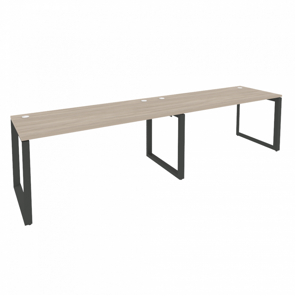 Onix Рабочая станция на О-образном м/к O.MO-RS-2.4.7 Дуб Аттик/Металл Антрацит 3160*720*750