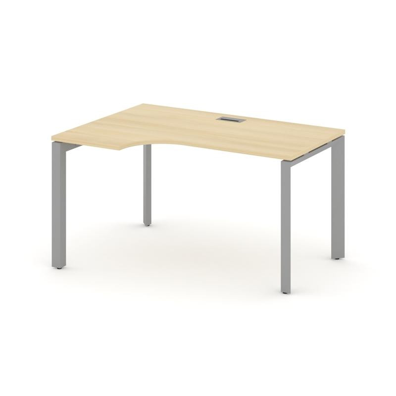 Style Project Стол рабочий эргономичный SN-59P.SPA-002(L) Акация Лорка/Металл Серый/Серебро Заглушка