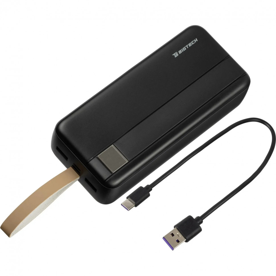 Внешний аккумулятор BigTech (BT-PB-30-BL-8) 30000 mAh черный