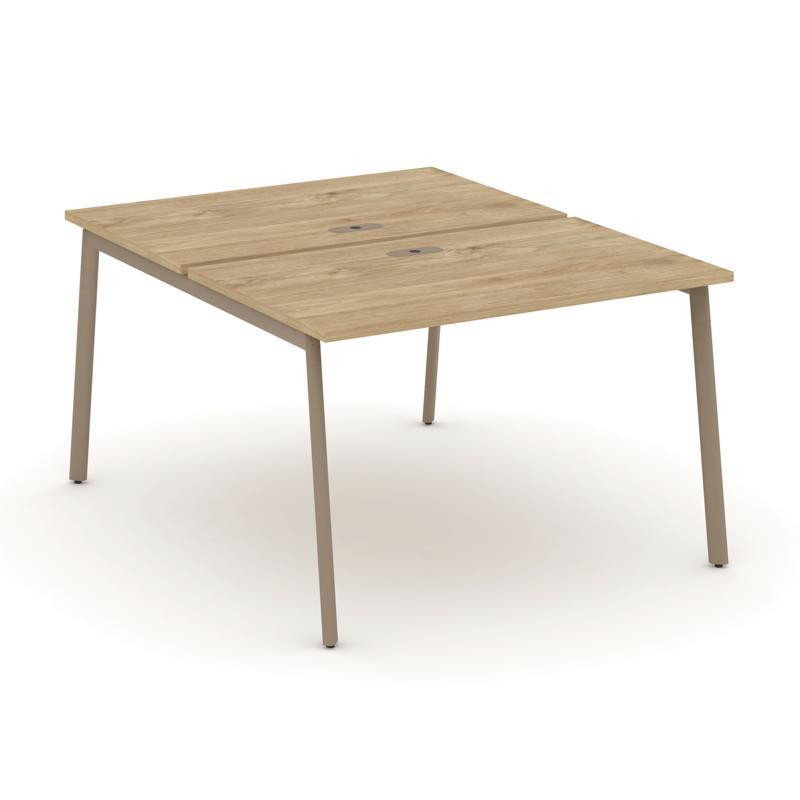 Estetica Рабочая станция 2 места ES.D.RS-2.2-LP Тиквуд Светлый/Металл Латте 1180*1500*750