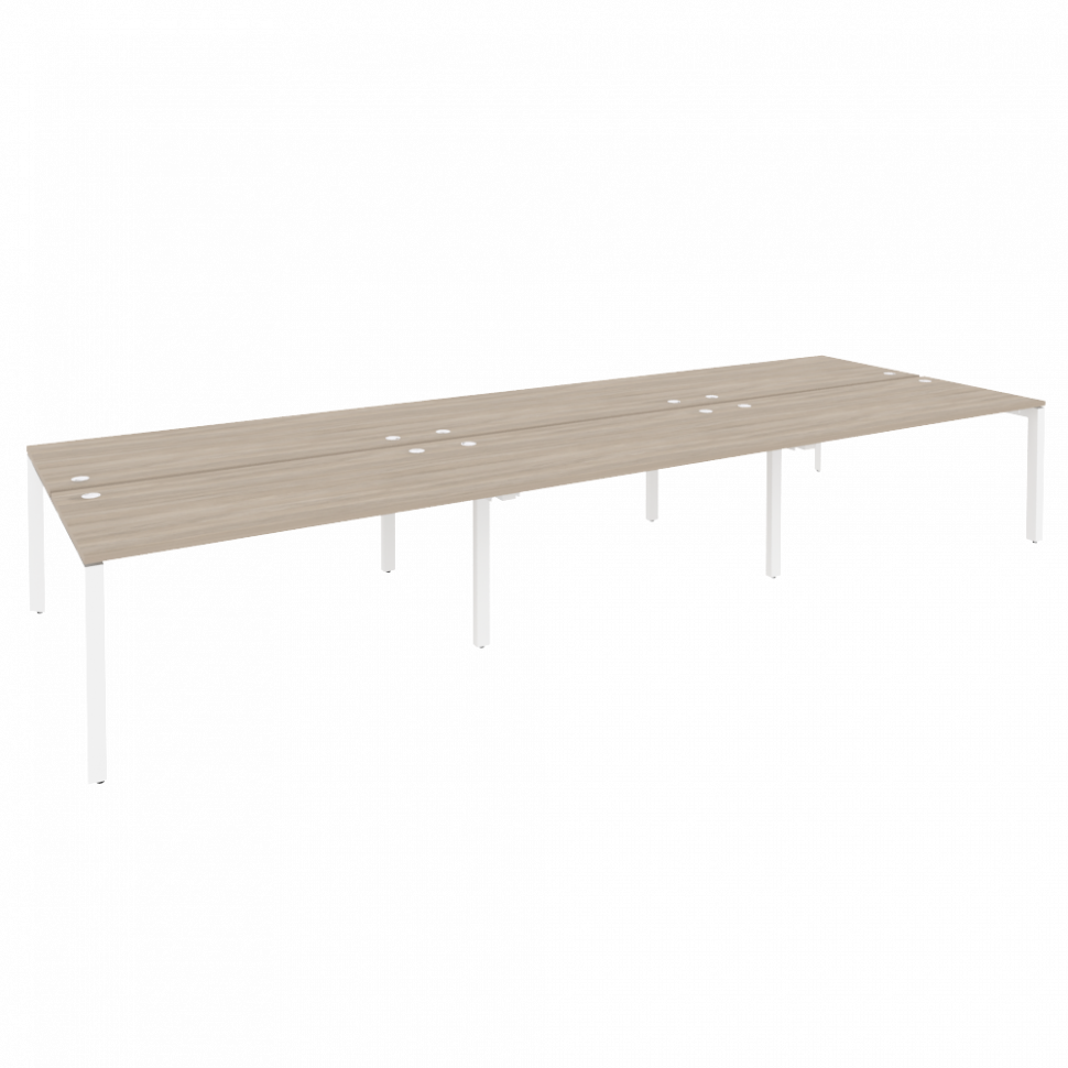 Onix Рабочая станция на П-образном м/к O.MP-D.RS-6.4.8 Дуб Аттик/Металл Белый 4740*1635*750