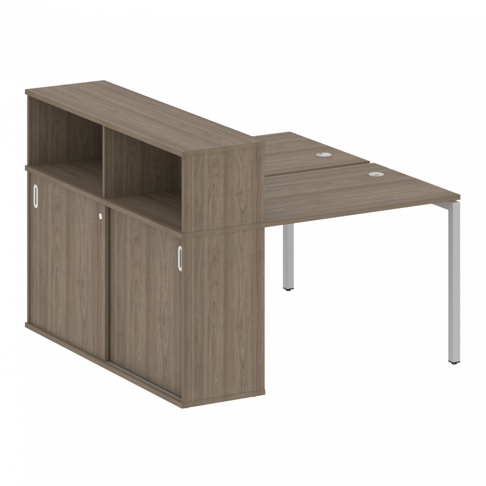 Metal System Quattro Рабочая станция с шкафом-купе на П-образном м/к 40БП.РС-СШК-2.1 Т Вяз Благородн Metal System Quattro Рабочая станция с шкафом-купе на П-образном м/к 40БП.РС-СШК-2.1 Т Вяз Благородн