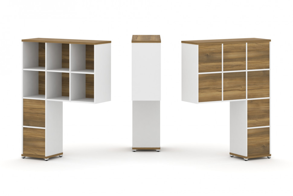 Concept Надставка высокая CN.ONV-007 Сандал Янтарный/Белый Бриллиант/Металл Белый 1099*350*1486