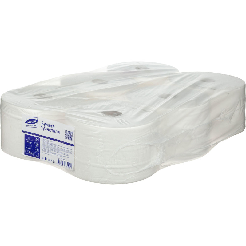 Бумага туалетная д/дисп Luscan Professional с ЦВ 2сл бел цел 215м 6 рул/уп