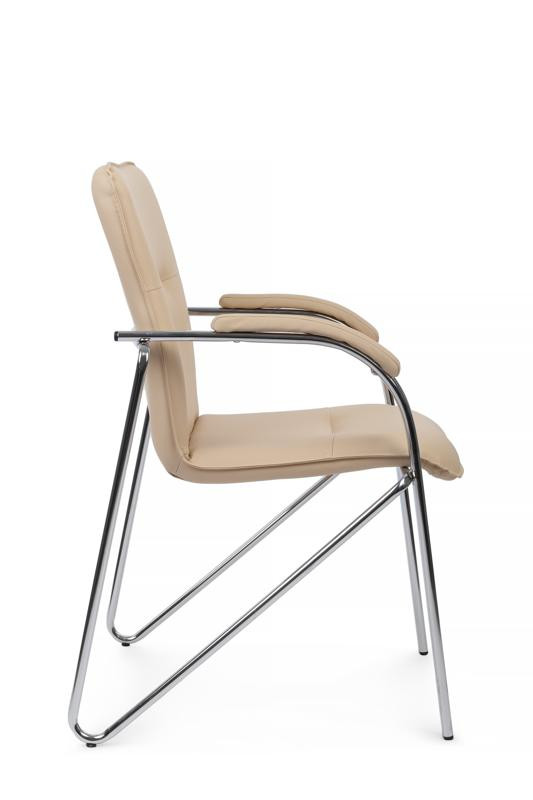 Стул самба с мягкими подлокотниками SMB-01H Хром гальв. Бежевый