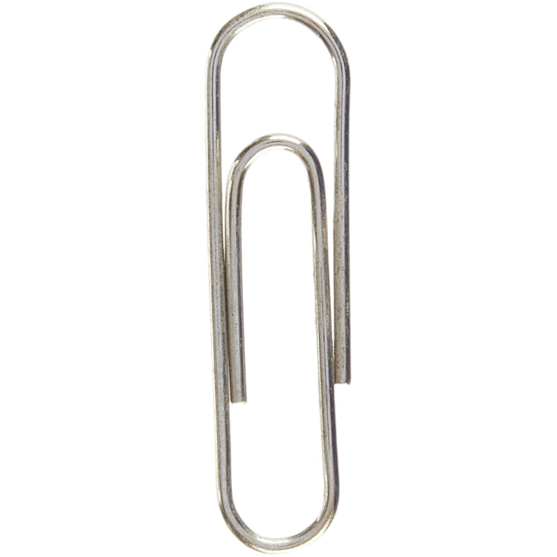 Скрепки KORES с отгибом,никелированные, 25 мм, негофрированные,100шт/уп