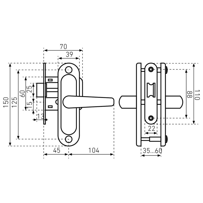 Защелка _УЗК_нажимная фалевая д/дер. дв. Птимаш ЗЩ1.45 белая Защелка _УЗК_нажимная фалевая д/дер. дв. Птимаш ЗЩ1.45 белая