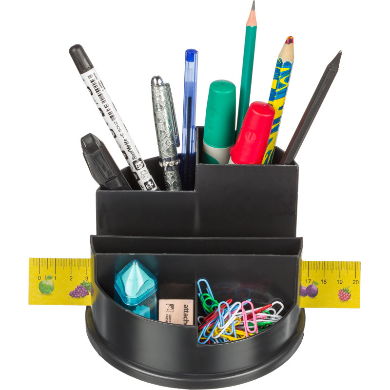 Подставка-органайзер д/канц.мелочей Attache Line 6 отд черный 140х140х105мм Подставка-органайзер д/канц.мелочей Attache Line 6 отд черный 140х140х105мм