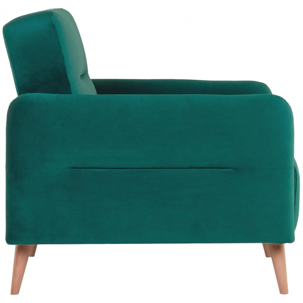 Кресло 0MX_ХД Finsoffa HYGGE Relax 1, раскл. тк. велюр Formula 668 зеленый